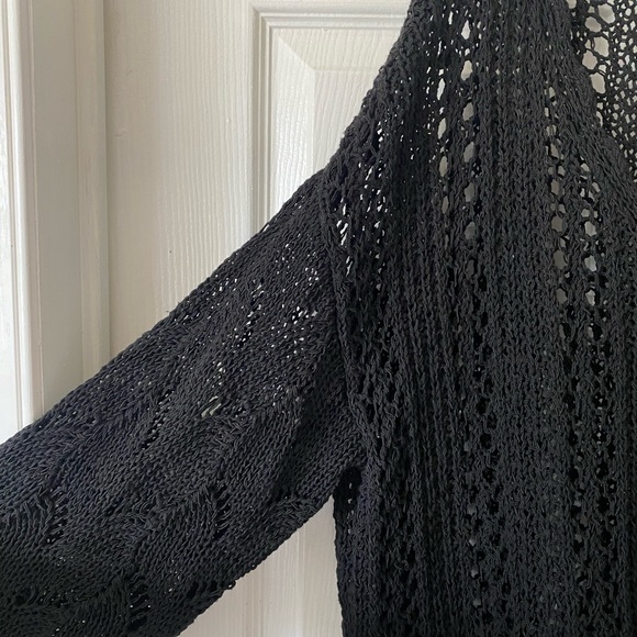 zara black oversized open net sweater - Picture 6 of 9